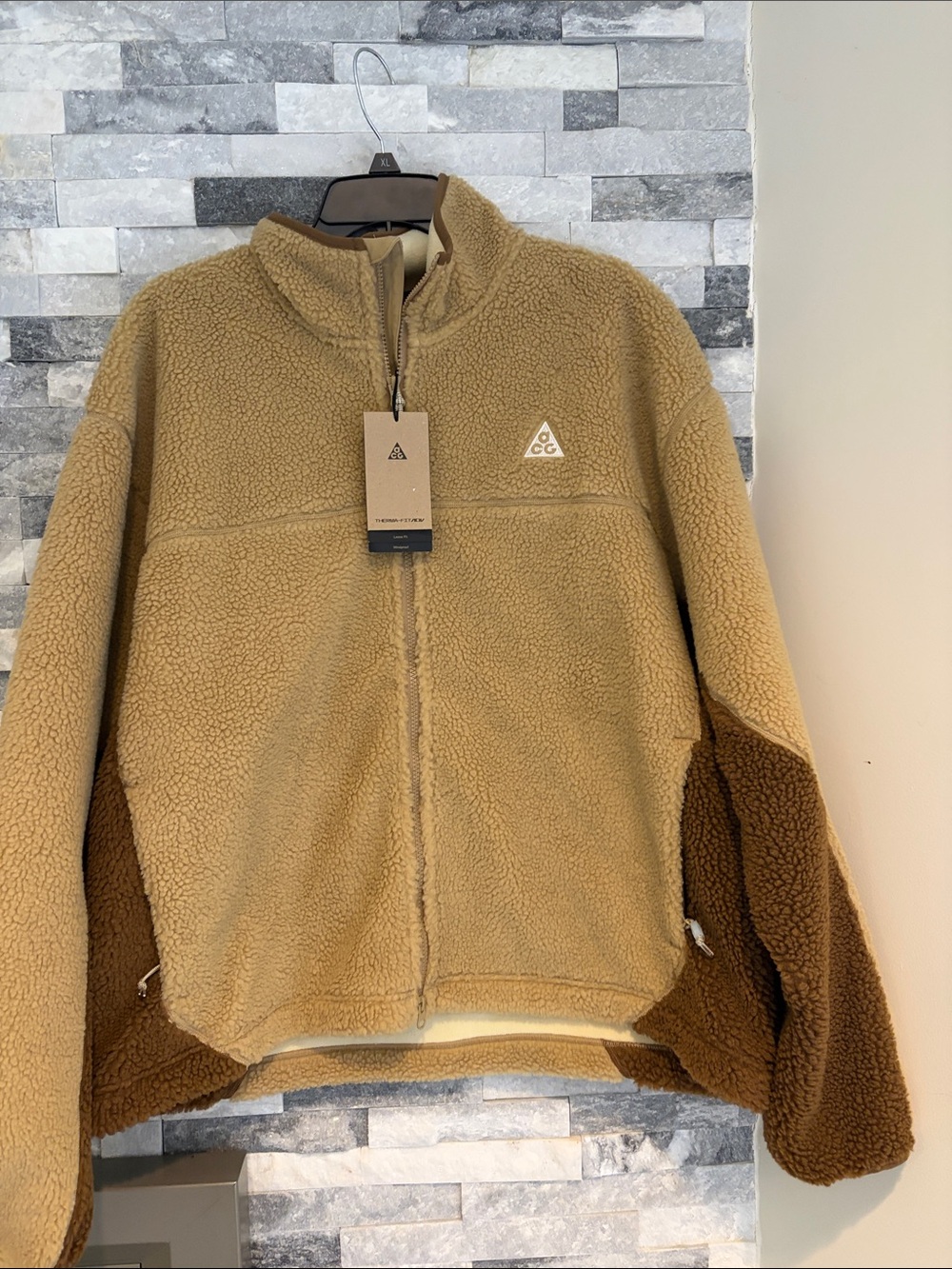 Nike men’s ACG Canwell glacier therma-fit adv windproof fleece jacket size large